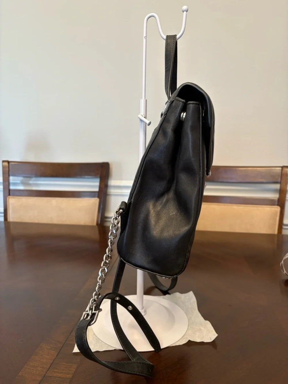 Michael Kors Black Quilted Leather Backpack - Picture 2 of 8